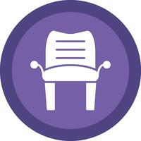 Armchair Glyph Due Circle Icon Design vector