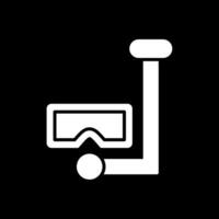 Snorkle Glyph Inverted Icon Design vector