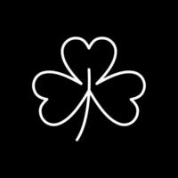 Clover Line Inverted Icon Design vector