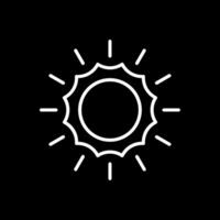 Sun Line Inverted Icon Design vector