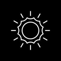 Sun Line Inverted Icon Design vector