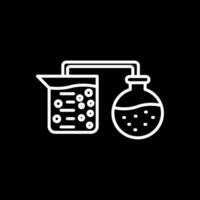 Flask Line Inverted Icon Design vector