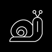 caracol línea invertido icono diseño vector