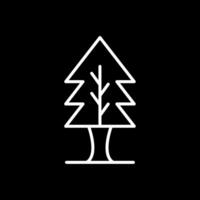 Tree Line Inverted Icon Design vector