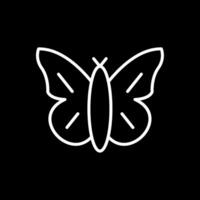 mariposa línea invertido icono diseño vector