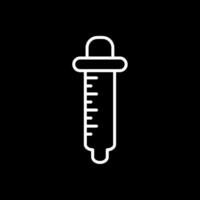Pipette Line Inverted Icon Design vector