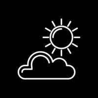 Sun Line Inverted Icon Design vector