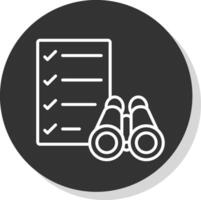 Scope Glyph Due Circle Icon Design vector
