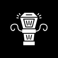 Street Light Glyph Inverted Icon Design vector