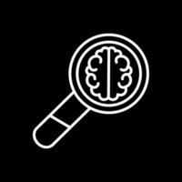 Research Line Inverted Icon Design vector