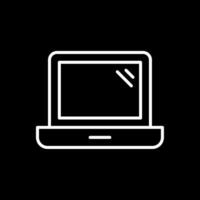 Laptop Line Inverted Icon Design vector