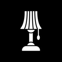 lámpara glifo invertido icono diseño vector