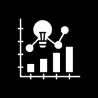 Bar Chart Glyph Inverted Icon Design vector