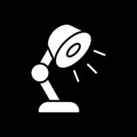 Lamp Glyph Inverted Icon Design vector