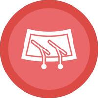 Windscreen Glyph Due Circle Icon Design vector