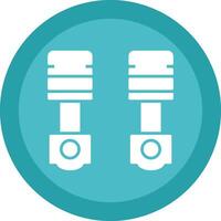 Pistons Glyph Due Circle Icon Design vector