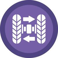 Wheel Alignment Glyph Due Circle Icon Design vector