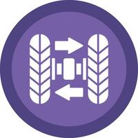 Wheel Alignment Glyph Due Circle Icon Design vector