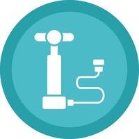 Air Pump Glyph Due Circle Icon Design vector