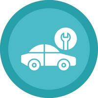 Car Service Glyph Due Circle Icon Design vector