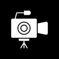 Camera Glyph Inverted Icon Design vector