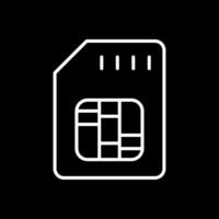 Sd Card Line Inverted Icon Design vector