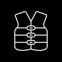 Vest Line Inverted Icon Design vector