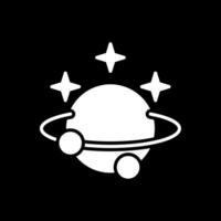 astronomía glifo invertido icono diseño vector