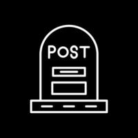 Post Line Inverted Icon Design vector