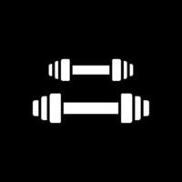 Weightlifting Glyph Inverted Icon Design vector