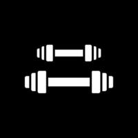 Weightlifting Glyph Inverted Icon Design vector