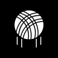 Volleyball Glyph Inverted Icon Design vector