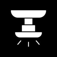 Lamp Glyph Inverted Icon Design vector