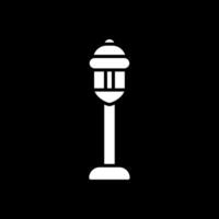 Street Light Glyph Inverted Icon Design vector