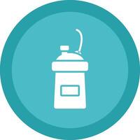 Protein Shake Glyph Due Circle Icon Design vector