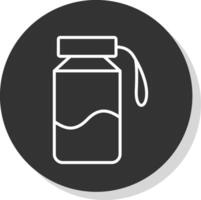 Water Bottle Glyph Due Circle Icon Design vector