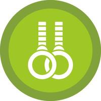 Gymnastic Rings Glyph Due Circle Icon Design vector