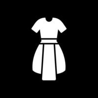 Dress Glyph Inverted Icon Design vector