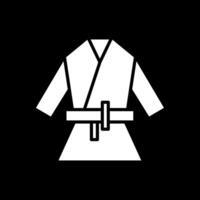 kimono glifo invertido icono diseño vector