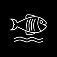 Flounder Line Inverted Icon Design vector