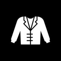 Coat Glyph Inverted Icon Design vector