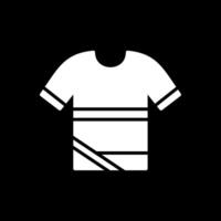 camisa glifo invertido icono diseño vector