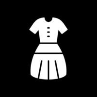 Dress Glyph Inverted Icon Design vector