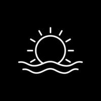 Sunrise Line Inverted Icon Design vector