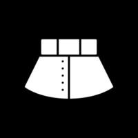 falda glifo invertido icono diseño vector