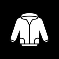 chaqueta glifo invertido icono diseño vector