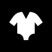 Bodysuit Glyph Inverted Icon Design vector