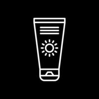 Sun Cream Line Inverted Icon Design vector