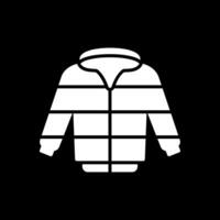 Jacket Glyph Inverted Icon Design vector