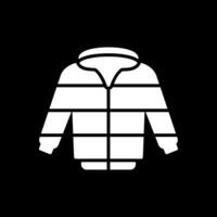 Jacket Glyph Inverted Icon Design vector